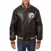 Pittsburgh Steelers Varsity Black Leather Jacket